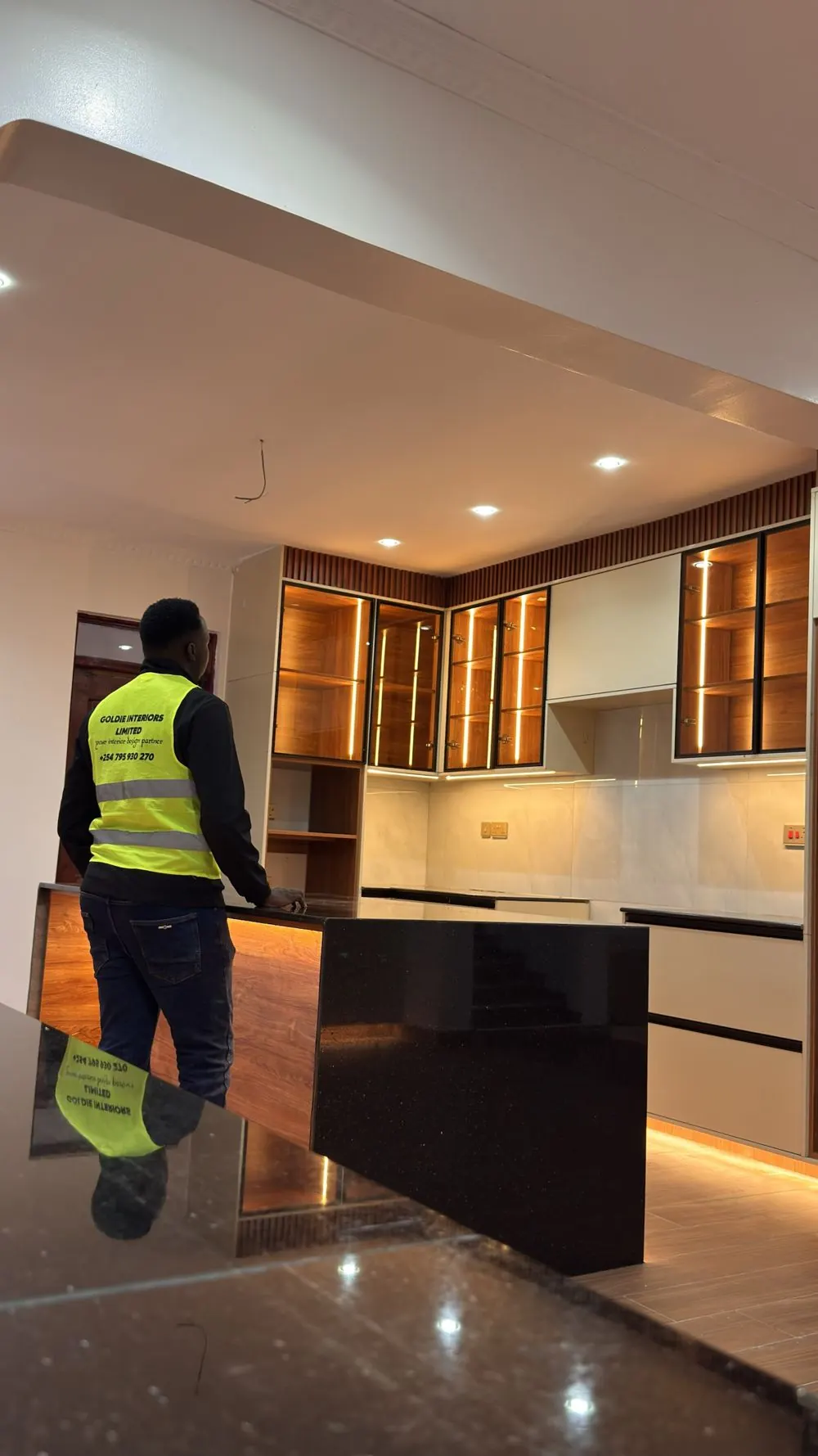 Final inspection by the Goldie Interiors team